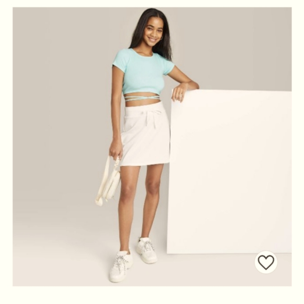 Women's knit mini tennis a-line skirt